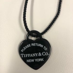 Return to Tiffany Black Bone Heart Necklace